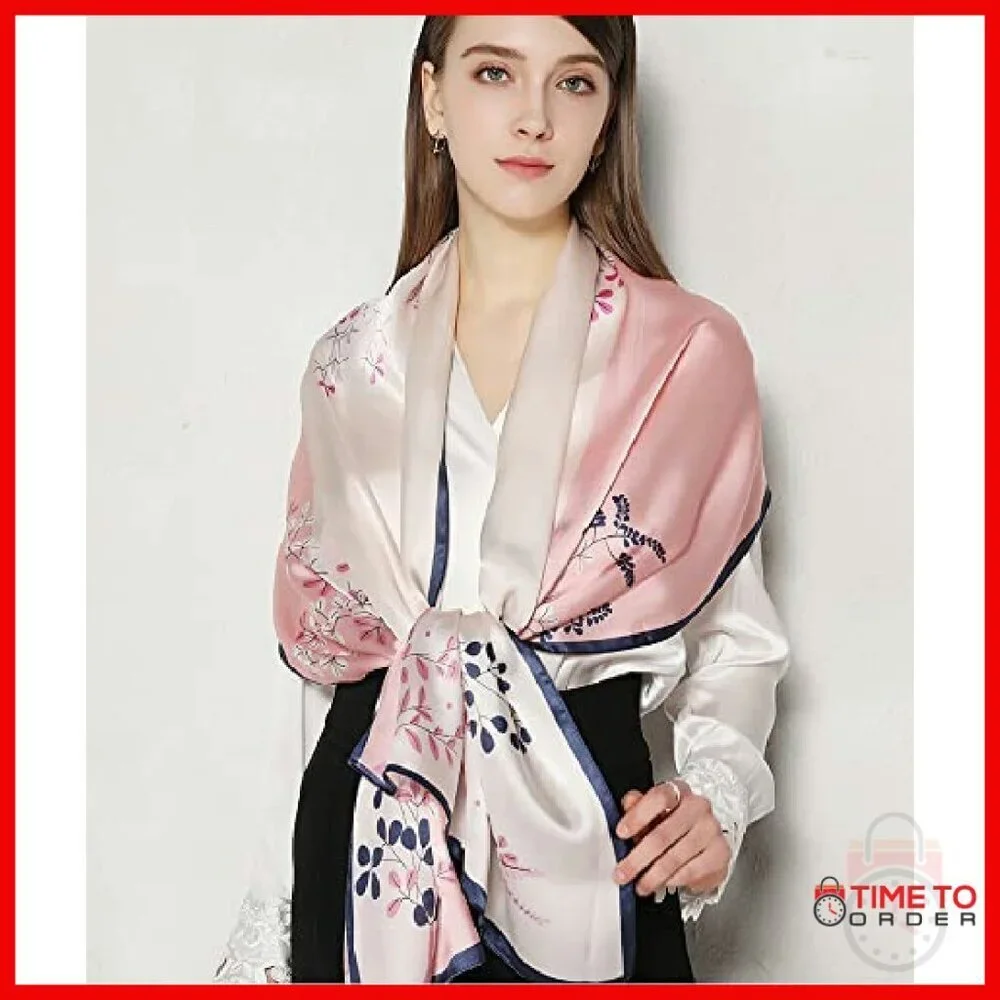 100% Mulberry Silk Long Scarf Shawl Wrap 67
